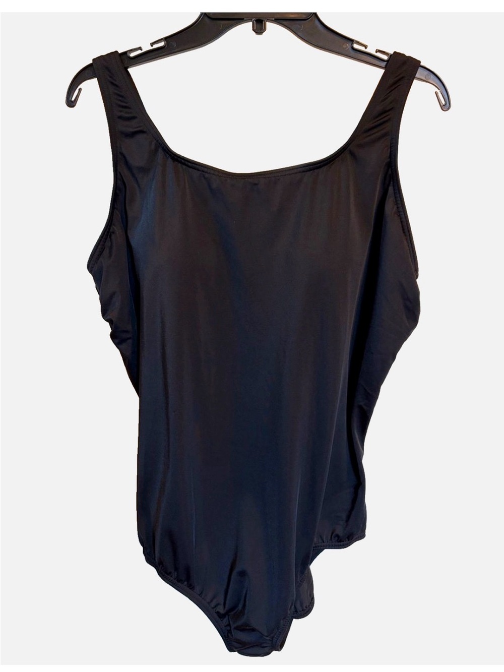 Lands’ End Tugless One Piece Swimsuit Women’s 22W Black Tummy Control NWOT